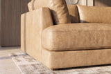 Serena Distressed Leather Sectional Sofa