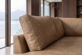 Serena Distressed Leather Sectional Sofa