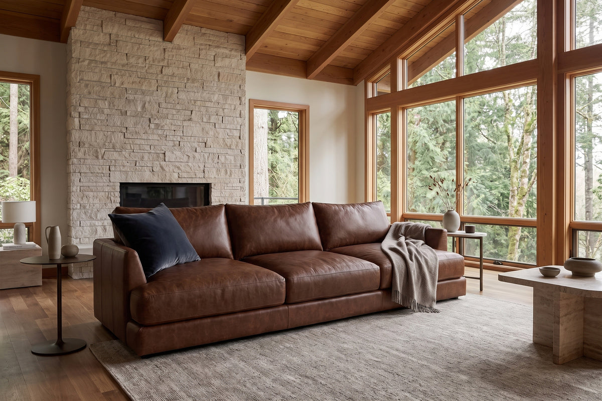 Serena Distressed Leather Sofa