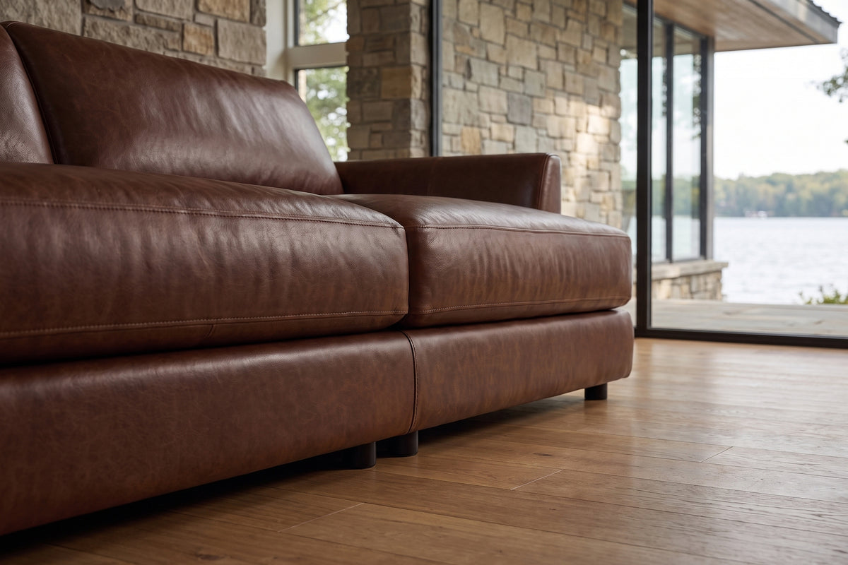 Serena Distressed Leather Sofa