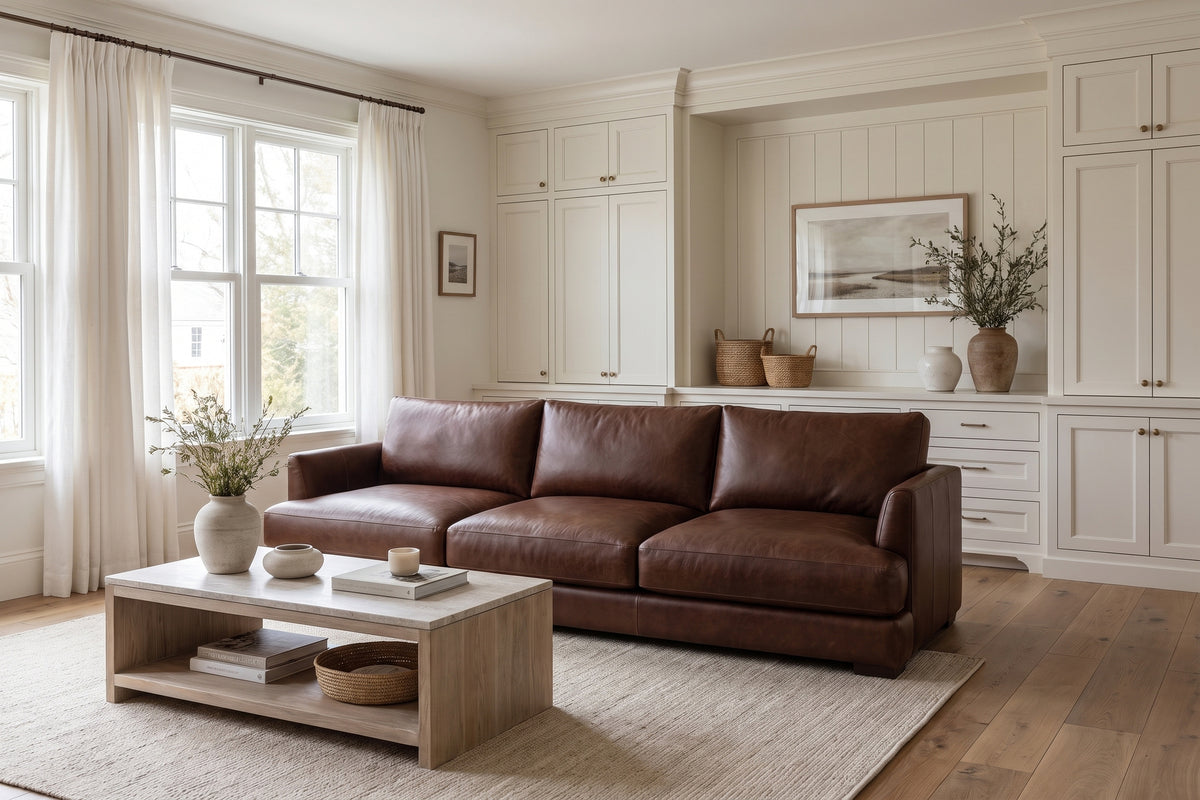 Serena Distressed Leather Sofa
