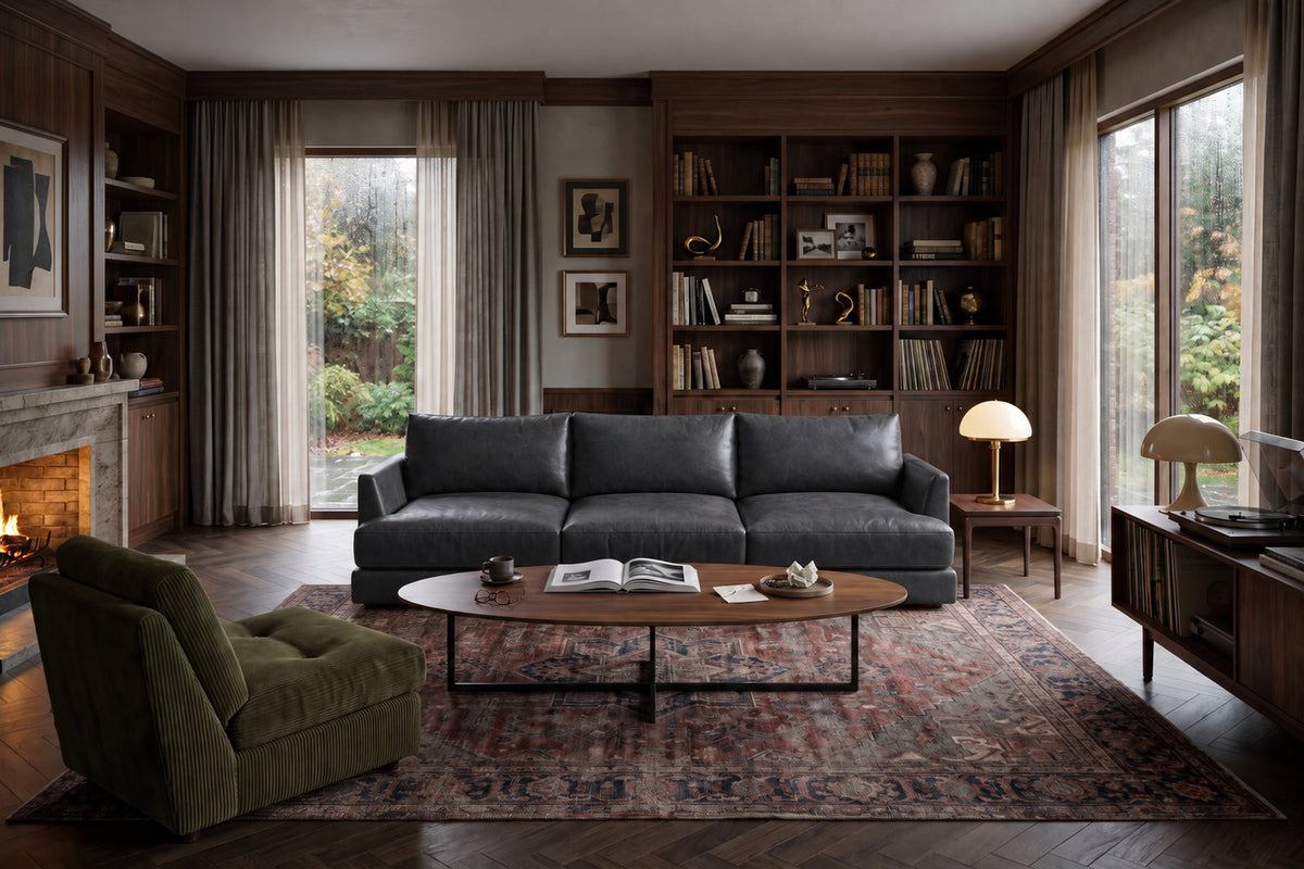 Serena Distressed Leather Sofa