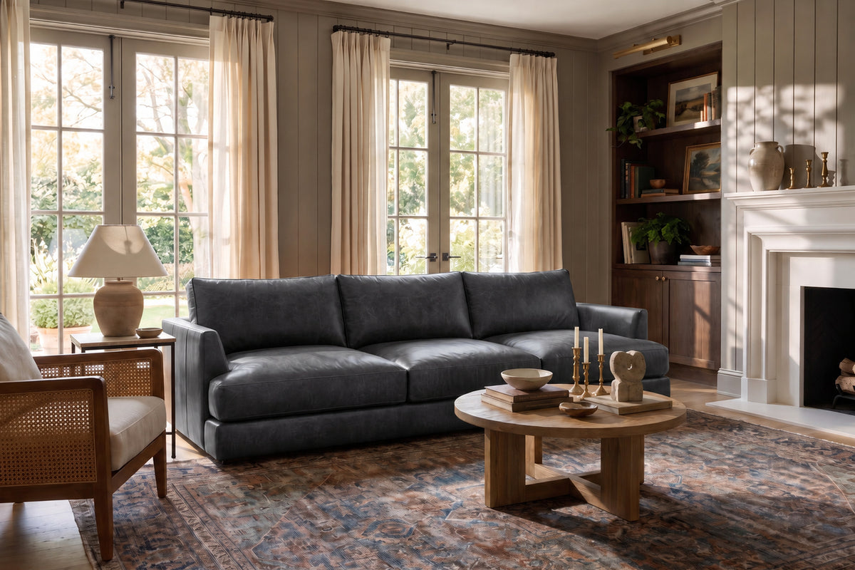 Serena Distressed Leather Sofa