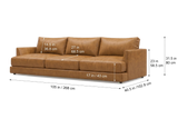 Serena sofa in distressed Italian aniline leather