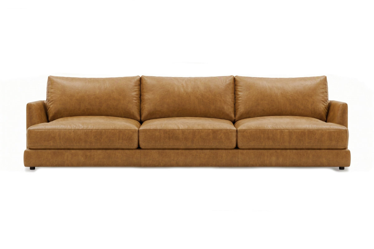 Serena sofa in distressed Italian aniline leather