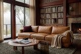 Serena sofa in distressed Italian aniline leather