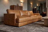 Serena sofa in distressed Italian aniline leather