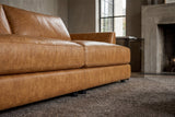 Serena sofa in distressed Italian aniline leather