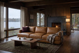 Serena sofa in distressed Italian aniline leather