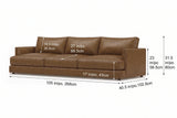 Serena sofa in distressed Italian aniline leather