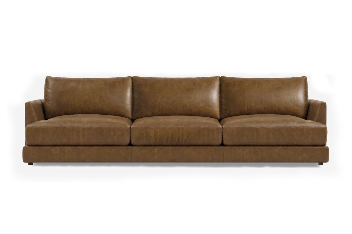 Serena sofa in distressed Italian aniline leather