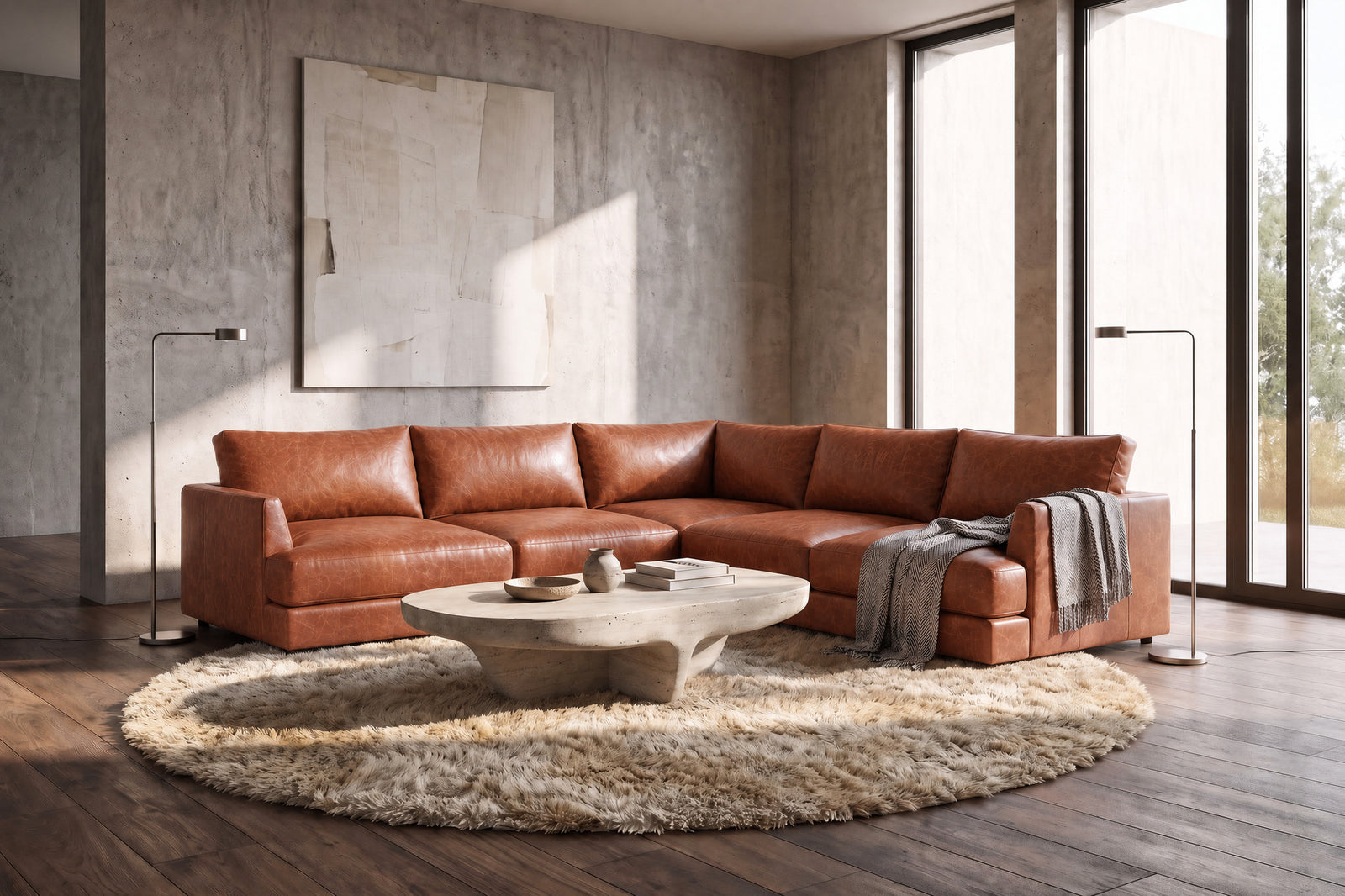 Distressed leather glowing in natural light