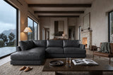 Serena Distressed Leather Sectional Sofa