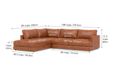 Serena Distressed Leather Sectional Sofa