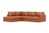 Serena Distressed Leather Sectional Sofa