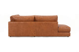 Serena Distressed Leather Sectional Sofa