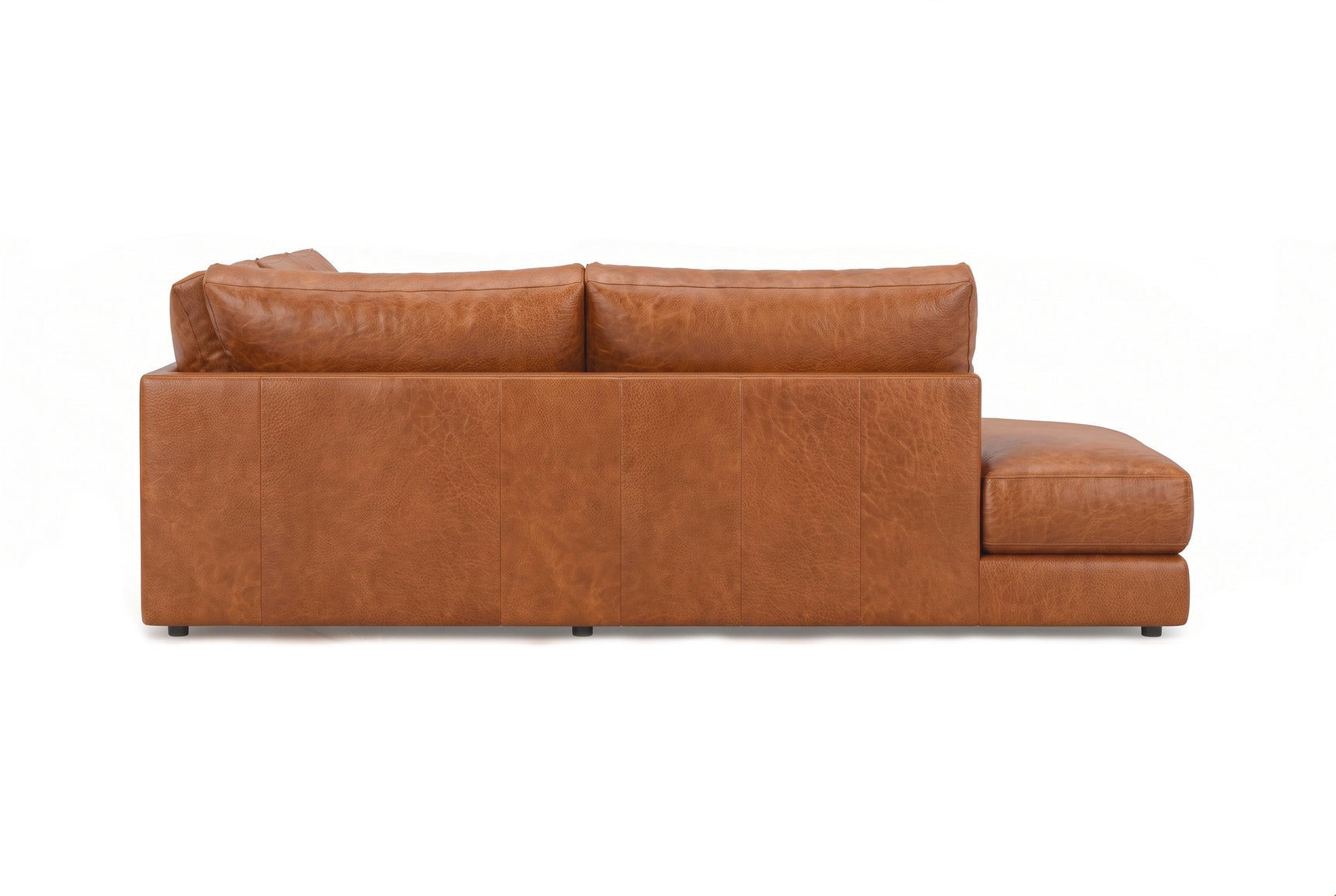 Serena Distressed Leather Sectional Sofa