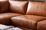 Serena Distressed Leather Sectional Sofa