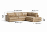 Serena Distressed Leather Sectional Sofa