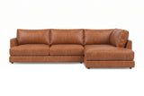 Serena Distressed Leather Sectional Sofa