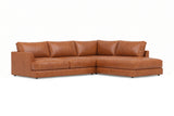 Serena Distressed Leather Sectional Sofa