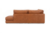 Serena Distressed Leather Sectional Sofa