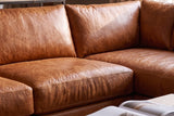 Serena Distressed Leather Sectional Sofa