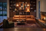 Serena Distressed Leather Sectional Sofa