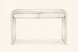 Pencil drawing of the Sestri console table, front view