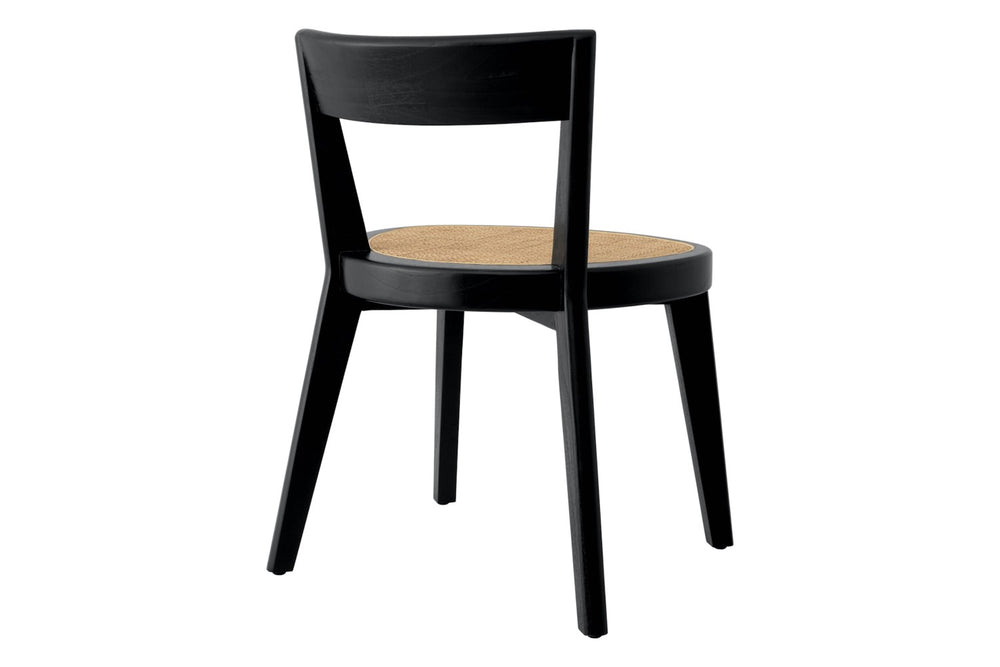 Valencia Sloane Cane Wood Dining Chair, Black