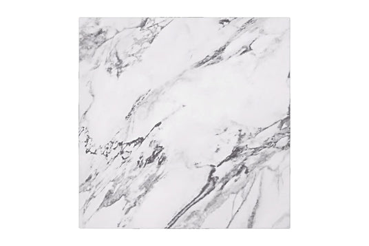 Sloane White Concrete Composite Cube Side Table - Marble Character, Concrete Strength