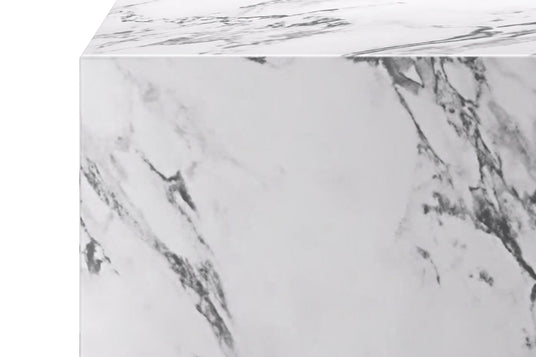 Sloane White Concrete Composite Cube Side Table - Easy to Live With