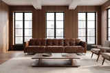 Sofia Distressed Italian Aniline Leather Dual Reclining Sofa