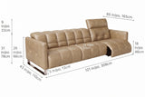 Sofia Distressed Italian Aniline Leather Dual Reclining Sofa