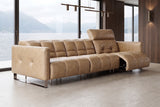 Sofia Distressed Italian Aniline Leather Dual Reclining Sofa