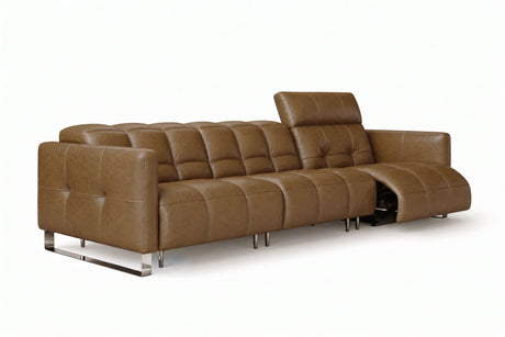 Sofia dual Reclining Sofa in distressed Italian aniline leather