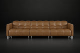 Sofia Distressed Italian Aniline Leather Dual Reclining Sofa