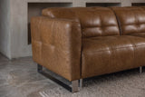 Sofia dual Reclining Sofa in distressed Italian aniline leather