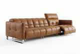 Sofia dual Reclining Sofa in distressed Italian aniline leather