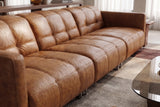 Sofia dual Reclining Sofa in distressed Italian aniline leather