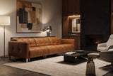 Sofia dual Reclining Sofa in distressed Italian aniline leather