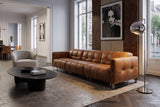 Sofia dual Reclining Sofa in distressed Italian aniline leather