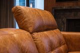 Sofia dual Reclining Sofa in distressed Italian aniline leather