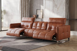 Sofia Distressed Italian Aniline Leather Dual Reclining Sofa