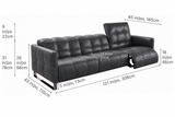 Sofia Distressed Italian Aniline Leather Dual Reclining Sofa