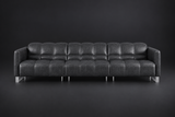 Sofia Distressed Italian Aniline Leather Dual Reclining Sofa