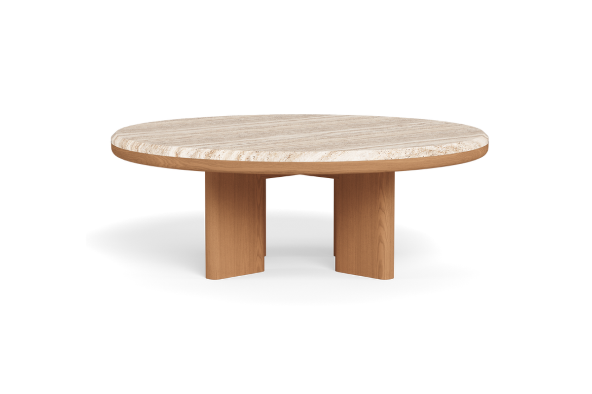 Valencia Solara Teak Round Outdoor Coffee Table, Natural