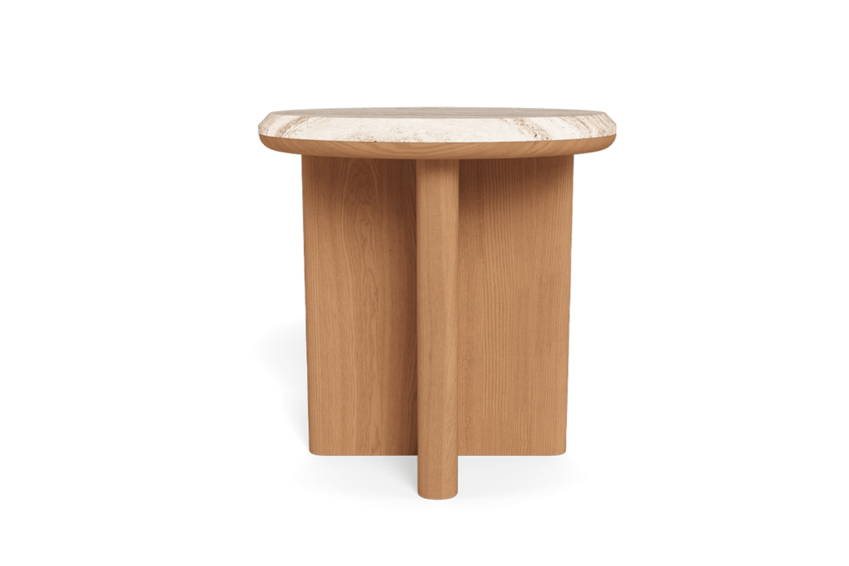 Valencia Solara Teak Round Outdoor Side Table, Natural