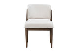 Sutton linen taupe dining chair, front view