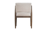 Sutton linen taupe dining chair, back view